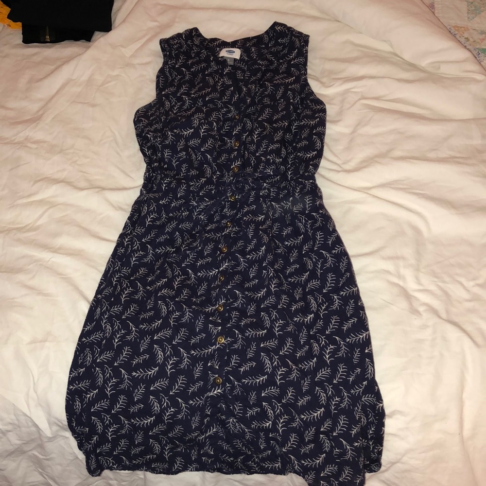 Navy Blue Button Up Sundress